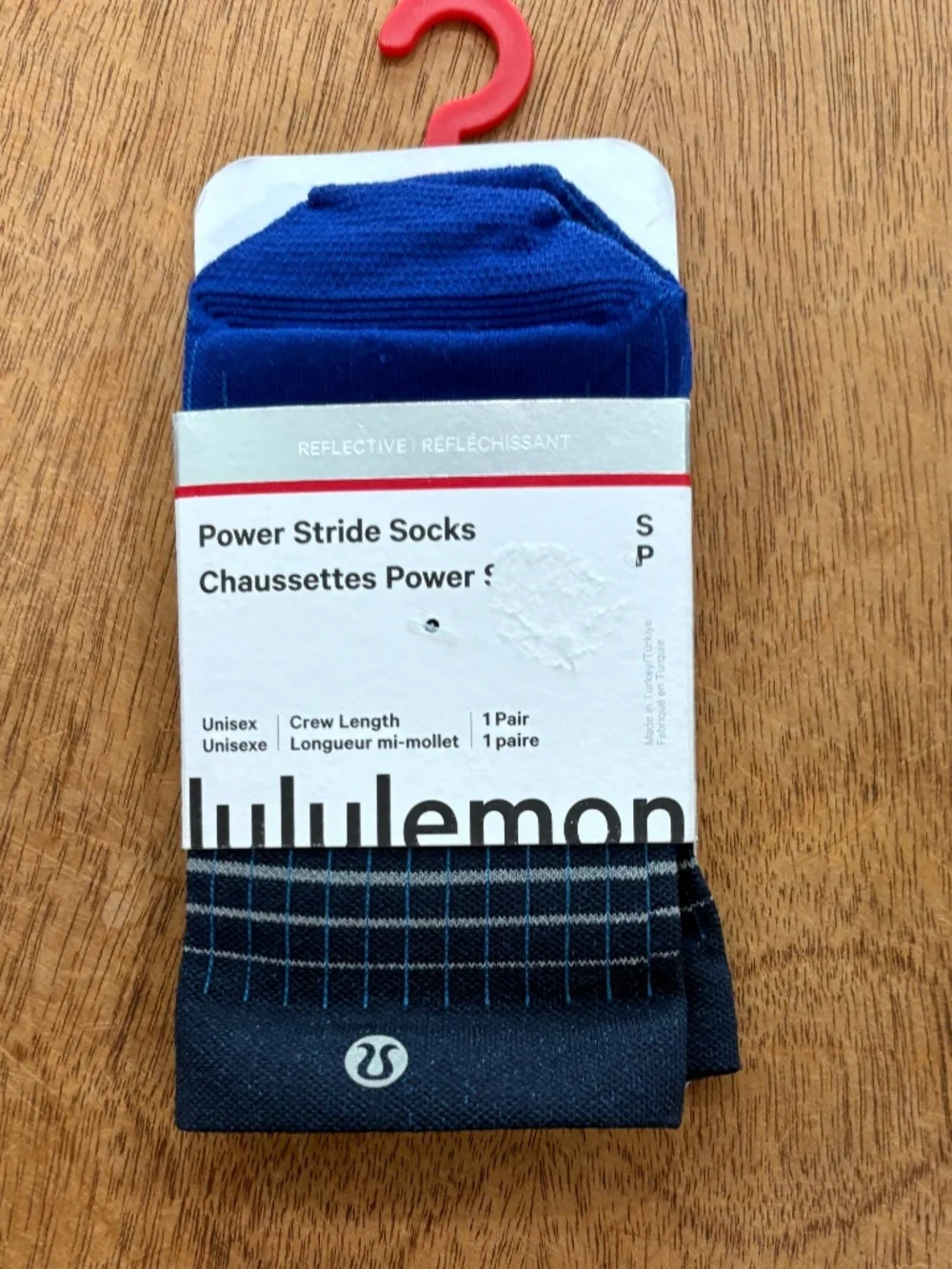 Lululemon power stride socks  true navy and Riverside